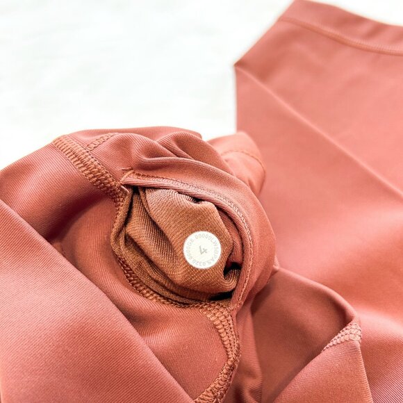 Lululemon Wunder Train Leggings 25” Dark Terracotta Rust Brown Size 4 - Picture 5 of 7